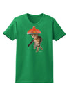 Cat with Pink Sombrero and Sunglasses Womens Dark T-Shirt by TooLoud-Womens T-Shirt-TooLoud-Kelly-Green-X-Small-Davson Sales