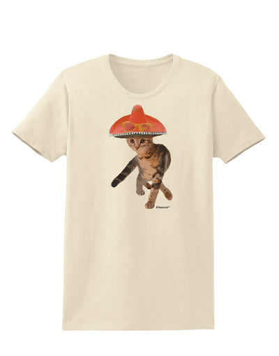 Cat with Pink Sombrero and Sunglasses Womens T-Shirt by TooLoud-Womens T-Shirt-TooLoud-Natural-X-Small-Davson Sales