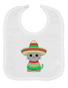 Cat with Sombrero and Poncho Baby Bib by TooLoud