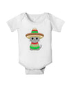 Cat with Sombrero and Poncho Baby Romper Bodysuit by TooLoud-Baby Romper-TooLoud-White-06-Months-Davson Sales