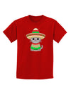 Cat with Sombrero and Poncho Childrens Dark T-Shirt by TooLoud-Childrens T-Shirt-TooLoud-Red-X-Small-Davson Sales