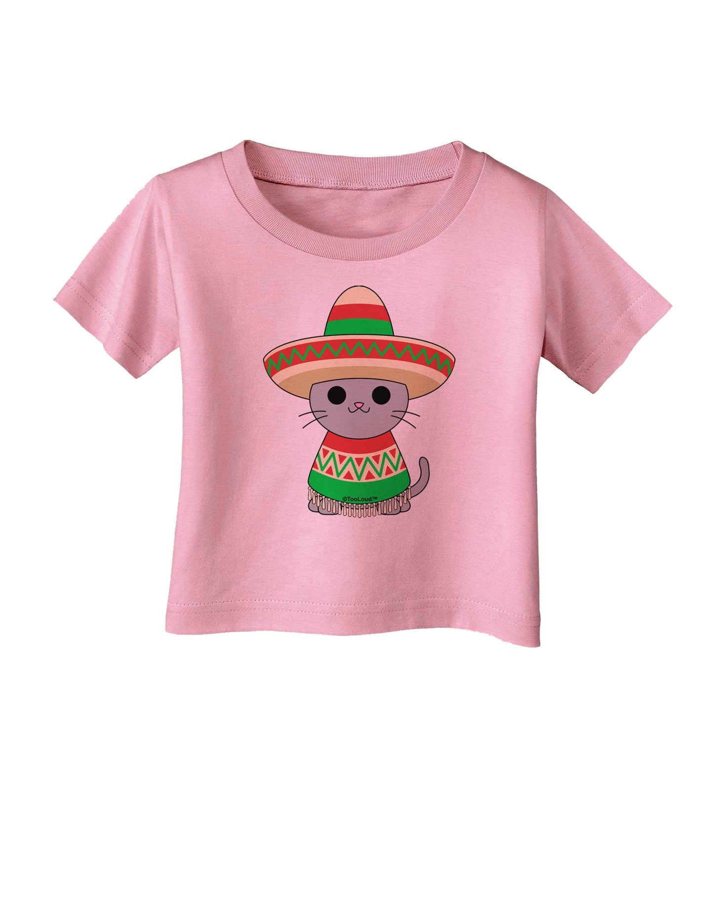 Cat with Sombrero and Poncho Infant T-Shirt by TooLoud-Infant T-Shirt-TooLoud-Candy-Pink-06-Months-Davson Sales