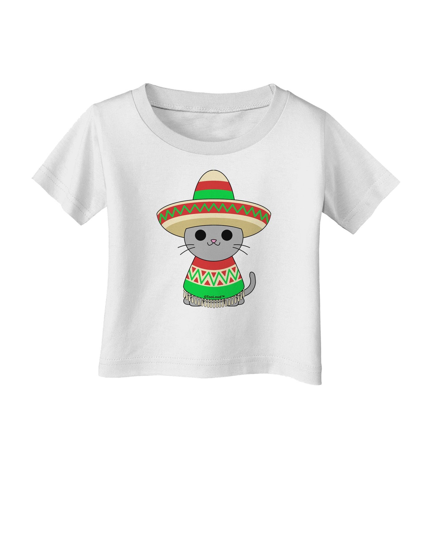 Cat with Sombrero and Poncho Infant T-Shirt by TooLoud-Infant T-Shirt-TooLoud-White-06-Months-Davson Sales