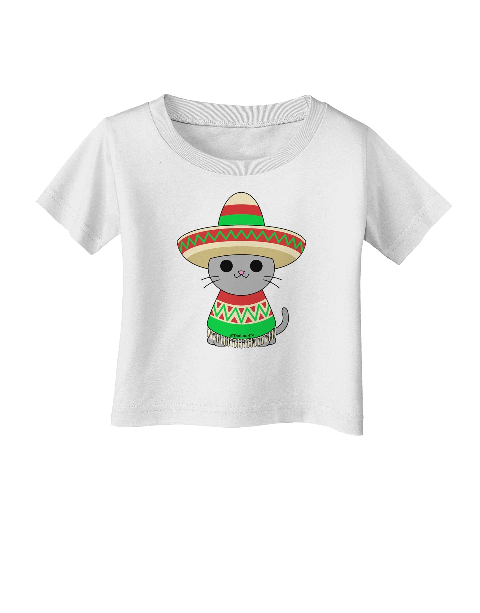 Cat with Sombrero and Poncho Infant T-Shirt by TooLoud-Infant T-Shirt-TooLoud-White-06-Months-Davson Sales