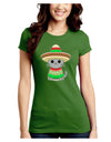 Cat with Sombrero and Poncho Juniors Crew Dark T-Shirt by TooLoud-T-Shirts Juniors Tops-TooLoud-Kiwi-Green-Juniors Fitted X-Small-Davson Sales