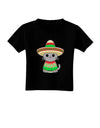 Cat with Sombrero and Poncho Toddler T-Shirt Dark by TooLoud-Toddler T-Shirt-TooLoud-Black-2T-Davson Sales