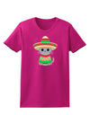 Cat with Sombrero and Poncho Womens Dark T-Shirt by TooLoud-Womens T-Shirt-TooLoud-Hot-Pink-Small-Davson Sales