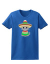 Cat with Sombrero and Poncho Womens Dark T-Shirt by TooLoud-Womens T-Shirt-TooLoud-Royal-Blue-X-Small-Davson Sales