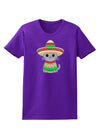 Cat with Sombrero and Poncho Womens Dark T-Shirt by TooLoud-Womens T-Shirt-TooLoud-Purple-X-Small-Davson Sales