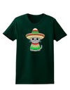 Cat with Sombrero and Poncho Womens Dark T-Shirt by TooLoud-Womens T-Shirt-TooLoud-Forest-Green-Small-Davson Sales