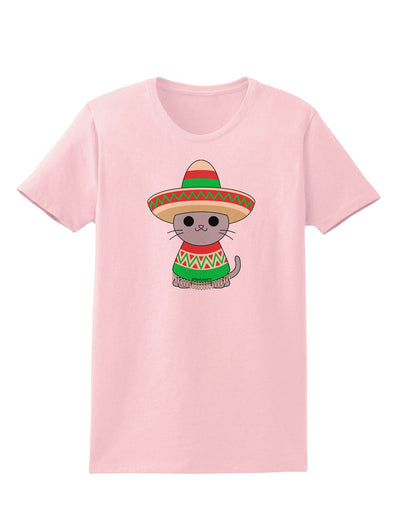 Cat with Sombrero and Poncho Womens T-Shirt by TooLoud-Womens T-Shirt-TooLoud-PalePink-X-Small-Davson Sales