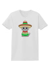 Cat with Sombrero and Poncho Womens T-Shirt by TooLoud-Womens T-Shirt-TooLoud-White-X-Small-Davson Sales