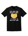 Cats Are Like Potato Chips Adult Dark T-Shirt-Mens T-Shirt-TooLoud-Black-Small-Davson Sales