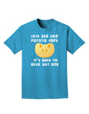 Cats Are Like Potato Chips Adult Dark T-Shirt-Mens T-Shirt-TooLoud-Turquoise-Small-Davson Sales