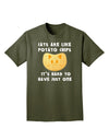 Cats Are Like Potato Chips Adult Dark T-Shirt-Mens T-Shirt-TooLoud-Military-Green-Small-Davson Sales