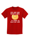 Cats Are Like Potato Chips Childrens Dark T-Shirt-Childrens T-Shirt-TooLoud-Red-X-Small-Davson Sales