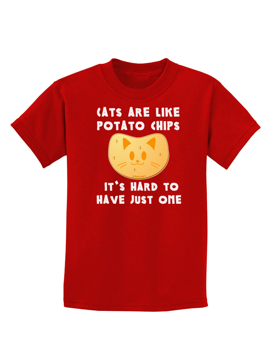 Cats Are Like Potato Chips Childrens Dark T-Shirt-Childrens T-Shirt-TooLoud-Black-X-Small-Davson Sales