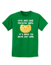 Cats Are Like Potato Chips Childrens Dark T-Shirt-Childrens T-Shirt-TooLoud-Kelly-Green-X-Small-Davson Sales