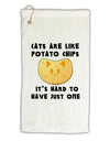 Cats Are Like Potato Chips Micro Terry Gromet Golf Towel 16 x 25 inch by TooLoud-Golf Towel-TooLoud-White-Davson Sales