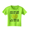 Cats Are Like Potato Chips Toddler T-Shirt-Toddler T-Shirt-TooLoud-Lime-Green-2T-Davson Sales