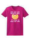 Cats Are Like Potato Chips Womens Dark T-Shirt-TooLoud-Hot-Pink-Small-Davson Sales