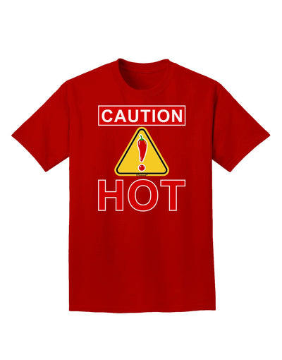 Caution Hot Chili Pepper Sign Adult Dark T-Shirt-Mens T-Shirt-TooLoud-Red-Small-Davson Sales