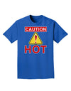 Caution Hot Chili Pepper Sign Adult Dark T-Shirt-Mens T-Shirt-TooLoud-Royal-Blue-Small-Davson Sales