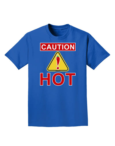 Caution Hot Chili Pepper Sign Adult Dark T-Shirt-Mens T-Shirt-TooLoud-Royal-Blue-Small-Davson Sales