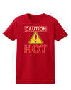 Caution Hot Chili Pepper Sign Womens Dark T-Shirt-TooLoud-Red-X-Small-Davson Sales