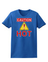 Caution Hot Chili Pepper Sign Womens Dark T-Shirt-TooLoud-Royal-Blue-X-Small-Davson Sales