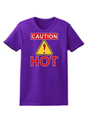 Caution Hot Chili Pepper Sign Womens Dark T-Shirt-TooLoud-Purple-X-Small-Davson Sales