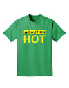 Caution Hot Warning Sign Adult Dark T-Shirt-Mens T-Shirt-TooLoud-Kelly-Green-Small-Davson Sales