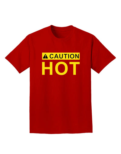 Caution Hot Warning Sign Adult Dark T-Shirt-Mens T-Shirt-TooLoud-Red-Small-Davson Sales