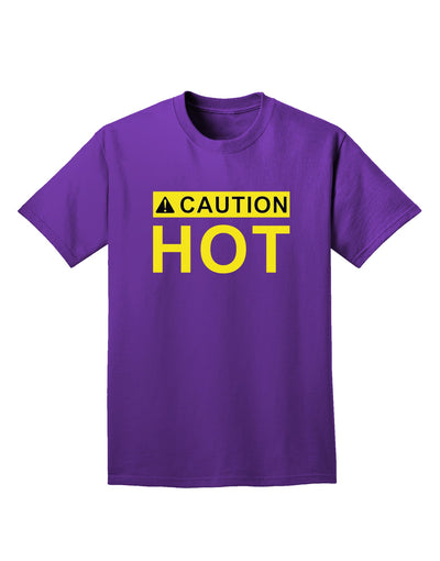 Caution Hot Warning Sign Adult Dark T-Shirt-Mens T-Shirt-TooLoud-Purple-Small-Davson Sales