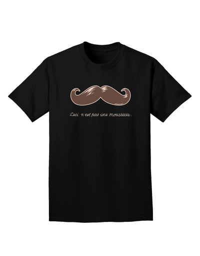 Ceci n'est pas une moustache Adult Dark T-Shirt-Mens T-Shirt-TooLoud-Black-Small-Davson Sales