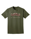 Ceci n'est pas une moustache Adult Dark T-Shirt-Mens T-Shirt-TooLoud-Military-Green-Small-Davson Sales