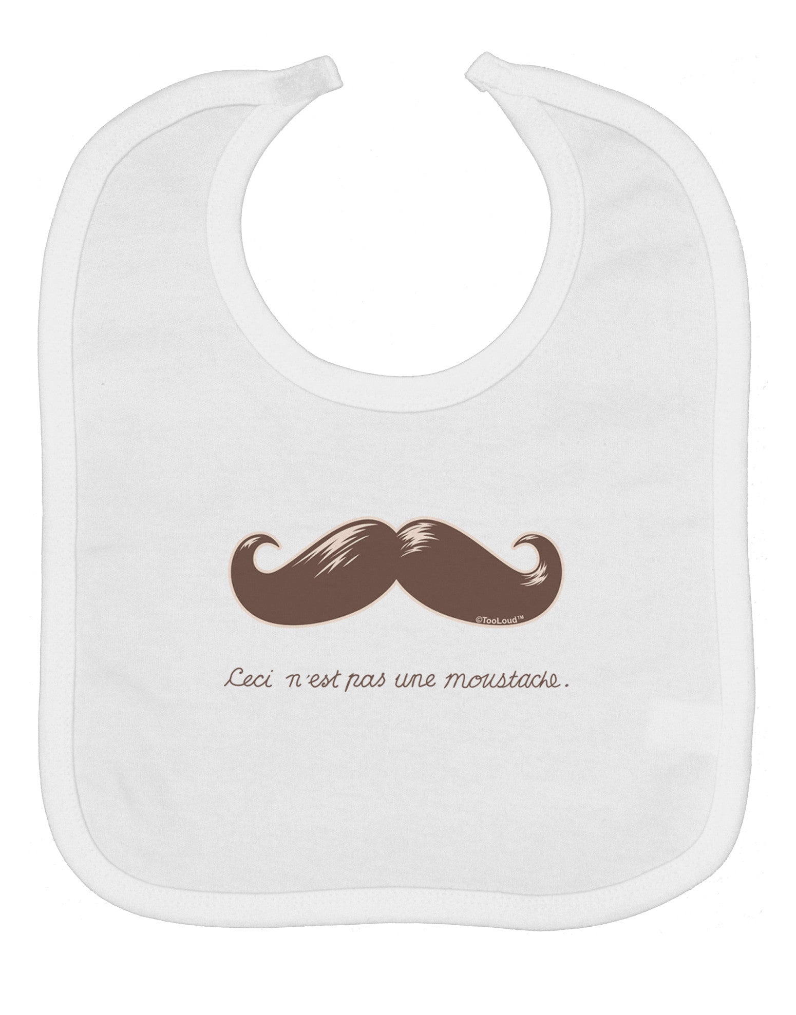 Ceci n'est pas une moustache Baby Bib