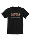 Ceci n'est pas une moustache Childrens Dark T-Shirt-Childrens T-Shirt-TooLoud-Black-X-Small-Davson Sales