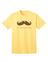 Ceci n'est pas une moustache Premium Adult T-Shirt - A Statement in Style and Comfort-Mens T-shirts-TooLoud-Yellow-Small-Davson Sales