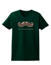 Ceci n'est pas une moustache Womens Dark T-Shirt-TooLoud-Forest-Green-Small-Davson Sales