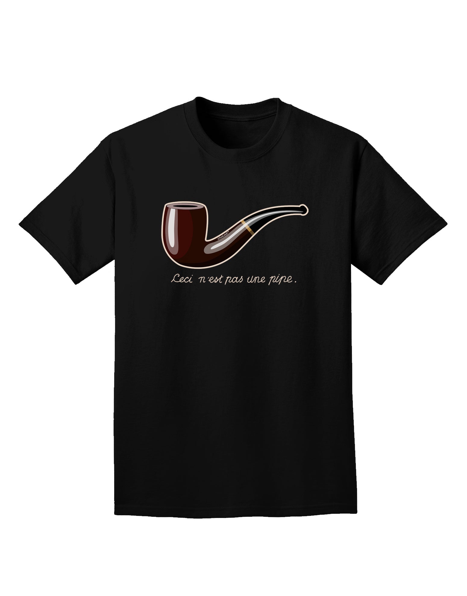 Ceci n'est pas une pipe Adult Dark T-Shirt-Mens T-Shirt-TooLoud-Black-Small-Davson Sales