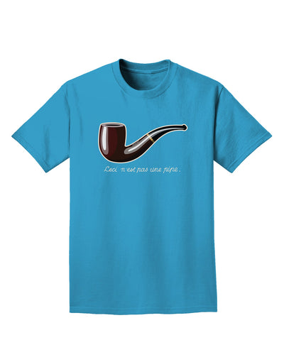 Ceci n'est pas une pipe Adult Dark T-Shirt-Mens T-Shirt-TooLoud-Turquoise-Small-Davson Sales