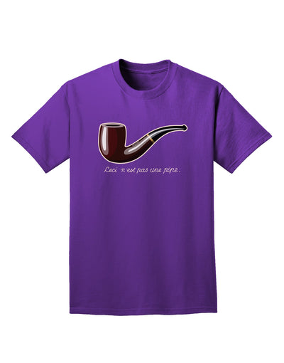 Ceci n'est pas une pipe Adult Dark T-Shirt-Mens T-Shirt-TooLoud-Purple-Small-Davson Sales