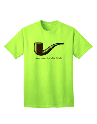 Ceci n'est pas une pipe Premium Adult T-Shirt - Exclusive Ecommerce Collection-Mens T-shirts-TooLoud-Neon-Green-Small-Davson Sales