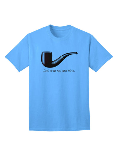 Ceci n'est pas une pipe Premium Adult T-Shirt - Exclusive Ecommerce Collection-Mens T-shirts-TooLoud-Aquatic-Blue-Small-Davson Sales
