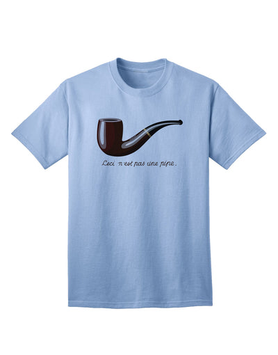 Ceci n'est pas une pipe Premium Adult T-Shirt - Exclusive Ecommerce Collection-Mens T-shirts-TooLoud-Light-Blue-Small-Davson Sales