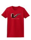 Ceci n'est pas une pipe Womens Dark T-Shirt-TooLoud-Red-X-Small-Davson Sales