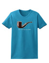 Ceci n'est pas une pipe Womens Dark T-Shirt-TooLoud-Turquoise-X-Small-Davson Sales