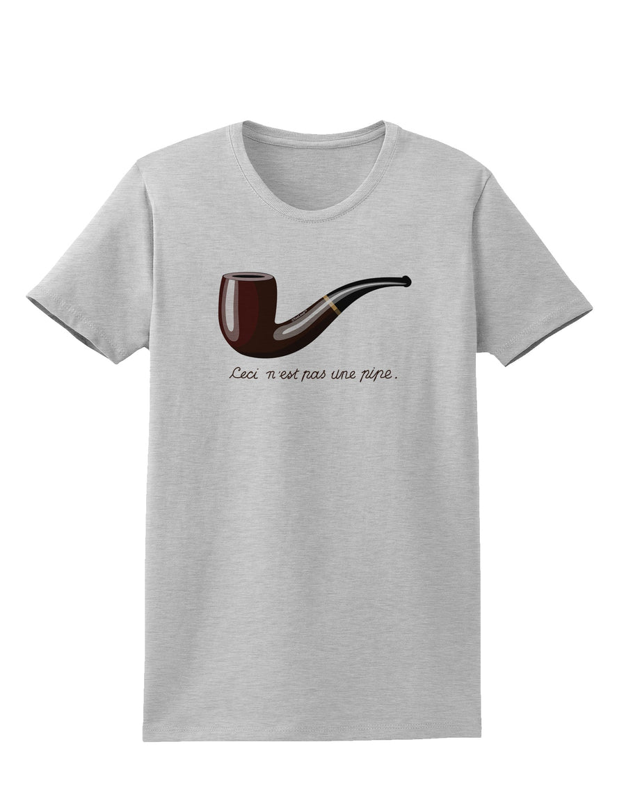 Ceci n'est pas une pipe Womens T-Shirt-Womens T-Shirt-TooLoud-White-X-Small-Davson Sales