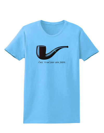 Ceci n'est pas une pipe Womens T-Shirt-Womens T-Shirt-TooLoud-Aquatic-Blue-X-Small-Davson Sales